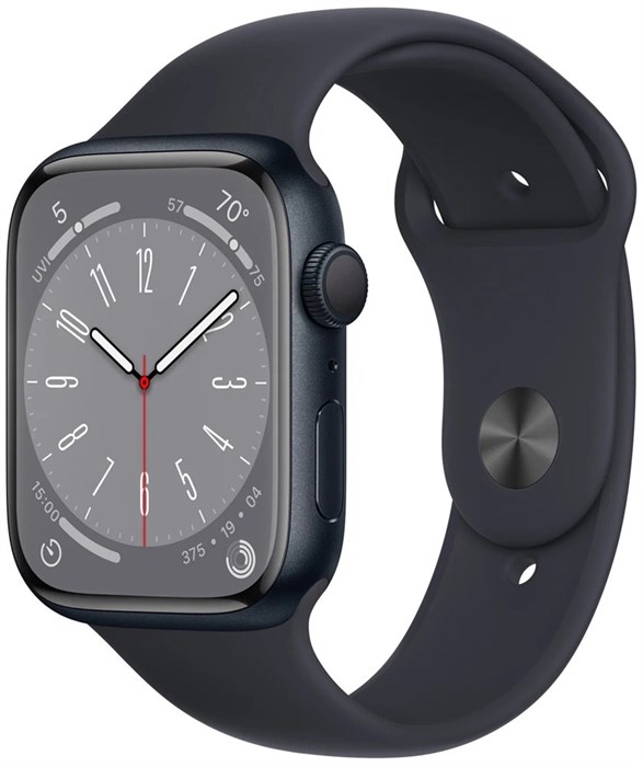 Умные часы Apple Watch Series 8 45 мм Aluminium Case GPS, midnight Sport Band - фото 5020