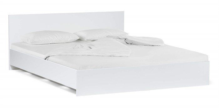 Двуспальная кровать Woodville Адайн 160х200 белое дерево / белое дерево - фото 5388