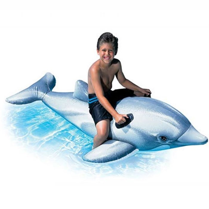 Игрушка надувная INTEX Дельфин 175Х66См От 3Лет Ride-On - фото 5418
