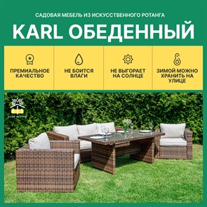 Обеденный комплект мебели Royal Family KARL 599-61-21 коричневый 4 предмета