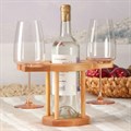 Столик-поднос для вина на 2 персоны Adelica, 25x15x1,8 см, берёза - фото 5286